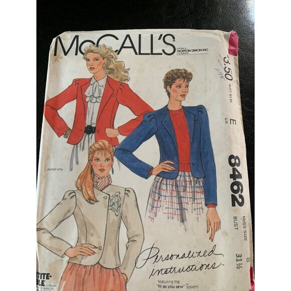 McCall's Misses Coat Sewing Pattern Sz 8 8462 - Uncut - Picture 10 of 10